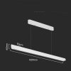 Oprawa V-TAC LED linear SAMSUNG CHIP LIFUD driver 36W 100st CCT zwieszana 120cm biała VT-7-35 3000K-4000K-6400K 2880lm 5 lat gwa